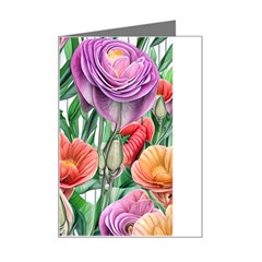 Captivating Watercolor Flowers Mini Greeting Card by GardenOfOphir