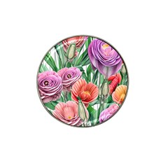 Captivating Watercolor Flowers Hat Clip Ball Marker (10 Pack) by GardenOfOphir