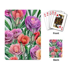 Captivating Watercolor Flowers Playing Cards Single Design (rectangle) by GardenOfOphir