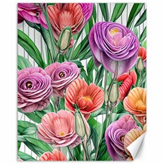 Captivating Watercolor Flowers Canvas 16  X 20  by GardenOfOphir