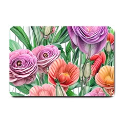 Captivating Watercolor Flowers Small Doormat by GardenOfOphir