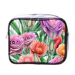 Captivating Watercolor Flowers Mini Toiletries Bag (one Side) by GardenOfOphir