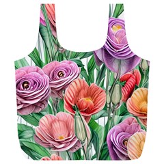 Captivating Watercolor Flowers Full Print Recycle Bag (xl) by GardenOfOphir