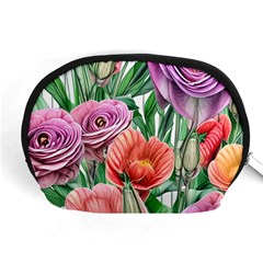 Captivating Watercolor Flowers Accessory Pouch (medium) by GardenOfOphir