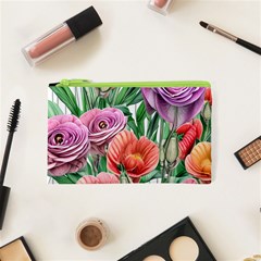 Captivating Watercolor Flowers Cosmetic Bag (xs) by GardenOfOphir