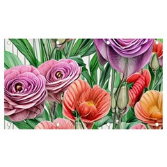 Captivating Watercolor Flowers Banner And Sign 7  X 4  by GardenOfOphir