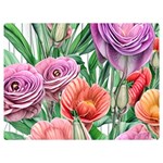 Captivating Watercolor Flowers Premium Plush Fleece Blanket (Extra Small) 40 x30  Blanket Back