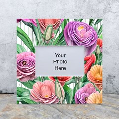 Captivating Watercolor Flowers White Box Photo Frame 4  X 6  by GardenOfOphir