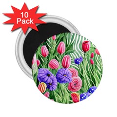 Exquisite Watercolor Flowers 2 25  Magnets (10 Pack)  by GardenOfOphir