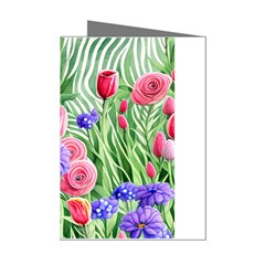 Exquisite Watercolor Flowers Mini Greeting Cards (pkg Of 8) by GardenOfOphir