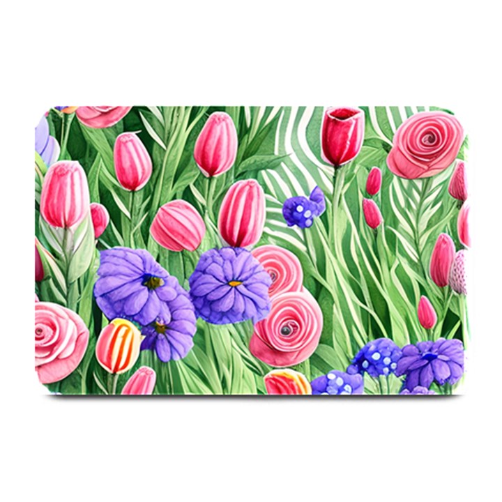 Exquisite watercolor flowers Plate Mats