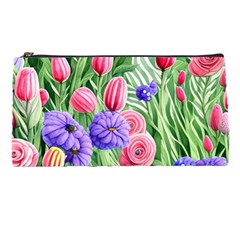 Exquisite Watercolor Flowers Pencil Case by GardenOfOphir