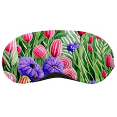 Exquisite Watercolor Flowers Sleeping Mask by GardenOfOphir