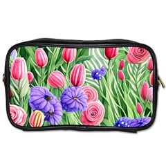 Exquisite Watercolor Flowers Toiletries Bag (one Side) by GardenOfOphir