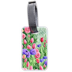 Exquisite Watercolor Flowers Luggage Tag (two Sides) by GardenOfOphir