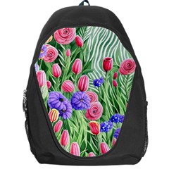 Exquisite Watercolor Flowers Backpack Bag