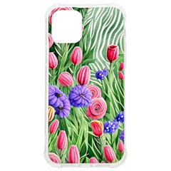 Exquisite Watercolor Flowers Iphone 12/12 Pro Tpu Uv Print Case by GardenOfOphir