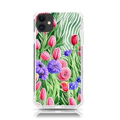 Exquisite Watercolor Flowers Iphone 11 Tpu Uv Print Case by GardenOfOphir