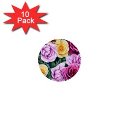 Cherished Watercolor Flowers 1  Mini Buttons (10 Pack)  by GardenOfOphir