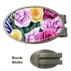 Cherished Watercolor Flowers Money Clips (oval)  by GardenOfOphir