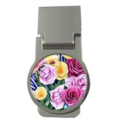 Cherished Watercolor Flowers Money Clips (round)  by GardenOfOphir