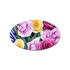 Cherished Watercolor Flowers Sticker (oval) by GardenOfOphir