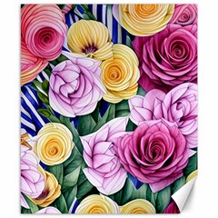 Cherished Watercolor Flowers Canvas 8  X 10  by GardenOfOphir