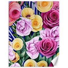 Cherished Watercolor Flowers Canvas 12  X 16  by GardenOfOphir