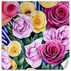 Cherished Watercolor Flowers Canvas 20  X 20  by GardenOfOphir