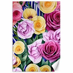 Cherished Watercolor Flowers Canvas 20  X 30  by GardenOfOphir