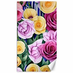 Cherished Watercolor Flowers Canvas 40  X 72  by GardenOfOphir