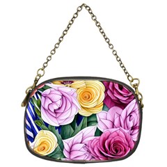 Cherished Watercolor Flowers Chain Purse (two Sides) by GardenOfOphir