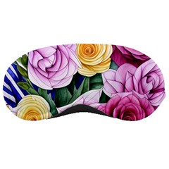 Cherished Watercolor Flowers Sleeping Mask by GardenOfOphir