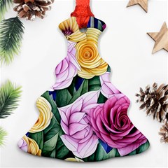 Cherished Watercolor Flowers Ornament (christmas Tree)  by GardenOfOphir