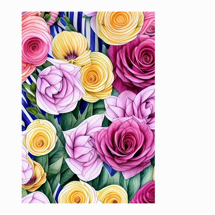 Cherished Watercolor Flowers Small Garden Flag (Two Sides)