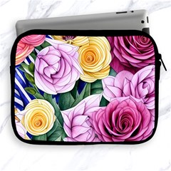 Cherished Watercolor Flowers Apple Ipad 2/3/4 Zipper Cases by GardenOfOphir