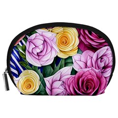 Cherished Watercolor Flowers Accessory Pouch (large) by GardenOfOphir