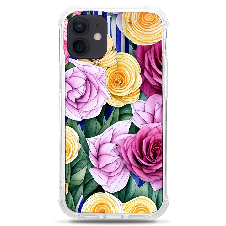 Cherished Watercolor Flowers iPhone 12 mini TPU UV Print Case	