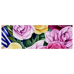 Cherished Watercolor Flowers Banner And Sign 9  X 3  by GardenOfOphir