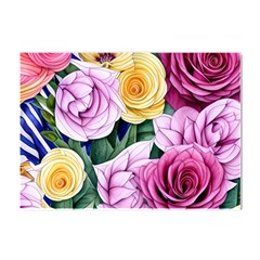 Cherished Watercolor Flowers Crystal Sticker (a4)