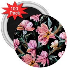 Charming Watercolor Flowers 3  Magnets (100 Pack) by GardenOfOphir