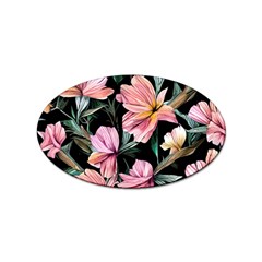 Charming Watercolor Flowers Sticker Oval (10 Pack) by GardenOfOphir