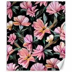 Charming Watercolor Flowers Canvas 8  X 10 