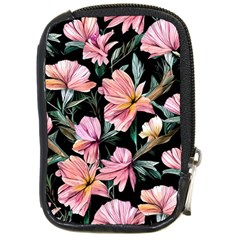 Charming Watercolor Flowers Compact Camera Leather Case by GardenOfOphir