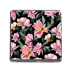 Charming Watercolor Flowers Memory Card Reader (square 5 Slot) by GardenOfOphir