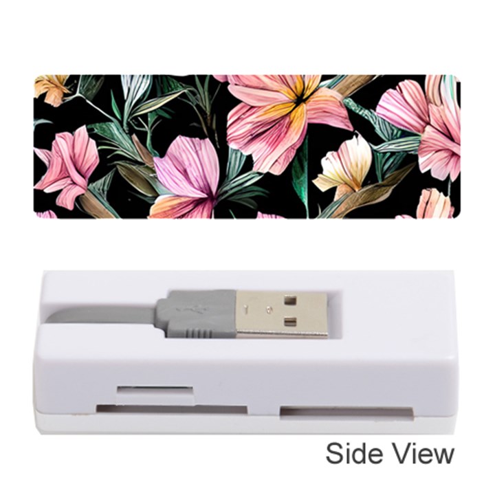 Charming Watercolor Flowers Memory Card Reader (Stick)