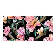 Charming Watercolor Flowers Satin Wrap 35  X 70  by GardenOfOphir