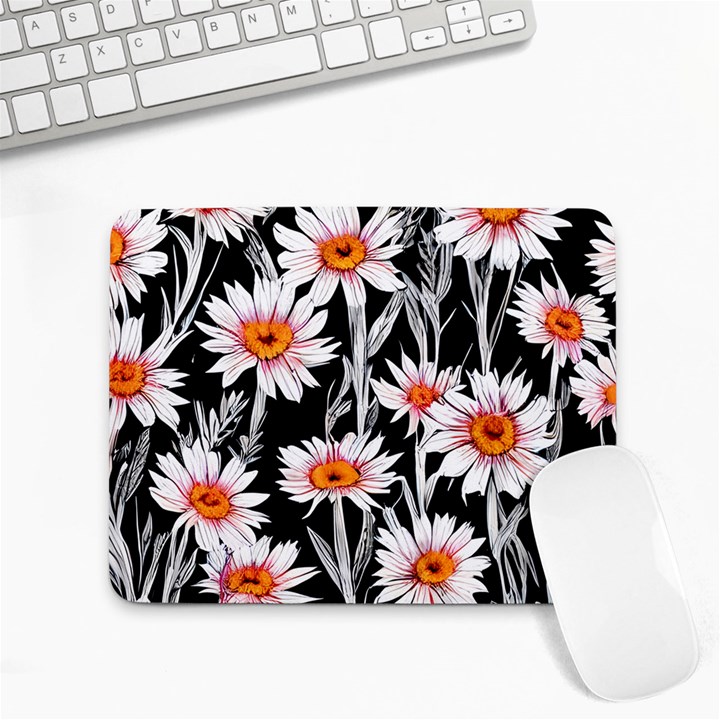 Dazzling watercolor flowers Small Mousepad