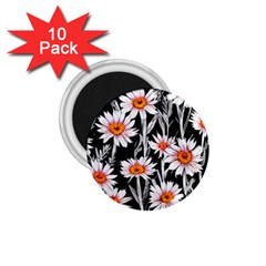 Dazzling Watercolor Flowers 1 75  Magnets (10 Pack)  by GardenOfOphir