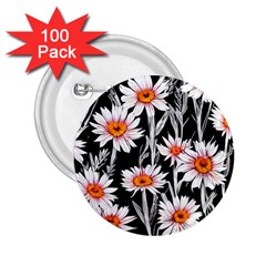 Dazzling Watercolor Flowers 2 25  Buttons (100 Pack)  by GardenOfOphir